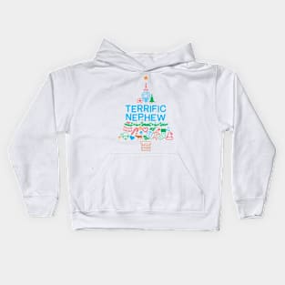 Terrific Nephew Gift - Xmas Tree - Christmas Kids Hoodie